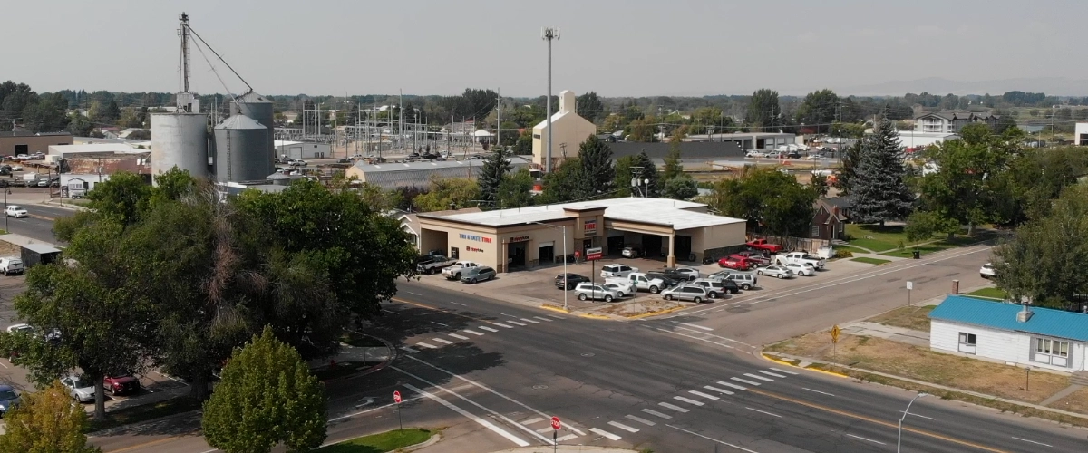 a view from the sky of Tri State Tire